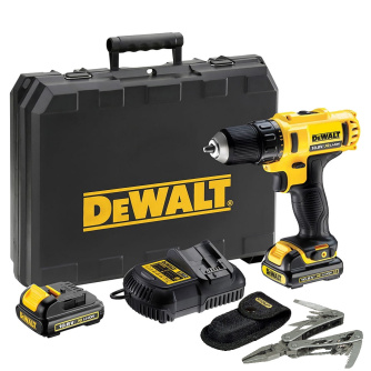 Купить Дрель аккумуляторная DEWALT  DCD 710 C2P  10.8v 1.3Ah Li-Ion + мультитул фото №1